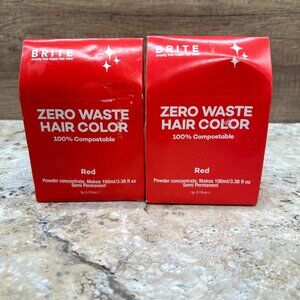 Lot Of 2 Brite Zero Waste Hair Color Red Powder Concentrate 3.38 fl oz New